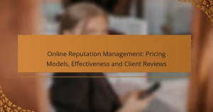 Online Reputation Management: Pricing Models, Effectiveness and Client Reviews